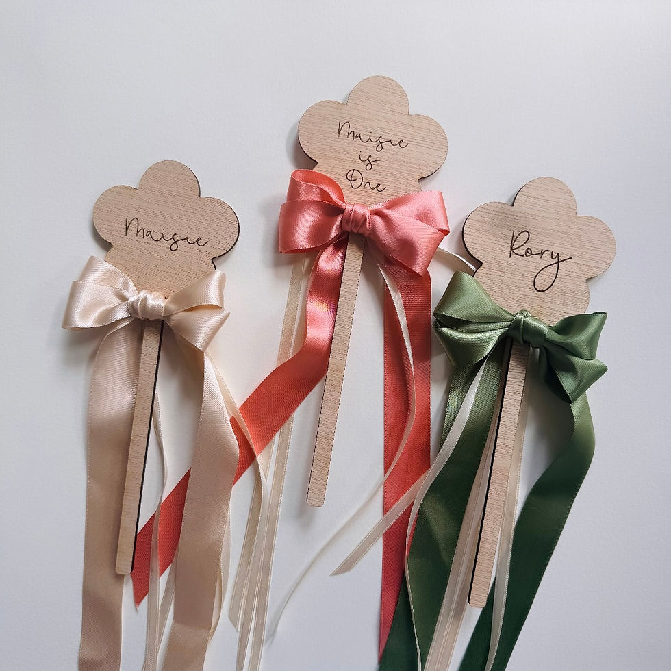Thumbnail: Double satin bow wand