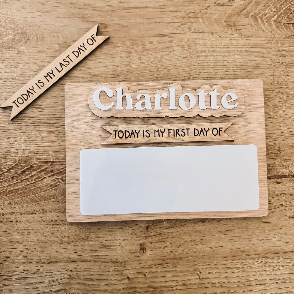 Thumbnail: Personalised Interchangeable First & Last Day of School Sign | Custom Wood Photo