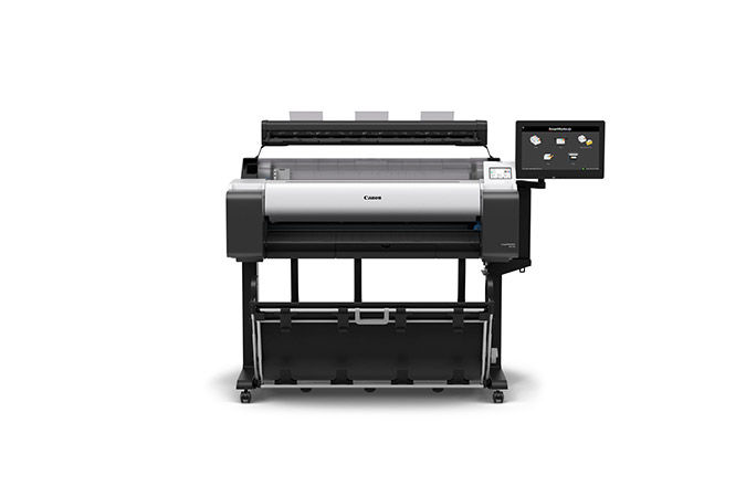 Canon imagePROGRAF TM-355 MFP Z36 wide format printer, known for vibrant color output and innovative features.