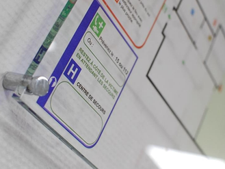 plan d’intervention incendie affiché dans un établissement recevant du public