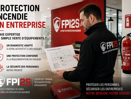 Expert FPI2S réalisant une analyse de protection incendie en entreprise à Bordeaux