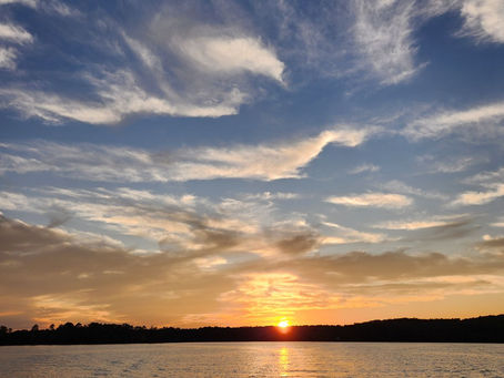 Gorgeous sunset on Lake Martin taken from the back of a boat