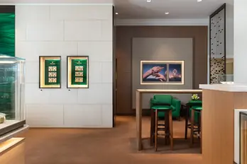 Commercial interior painting by Dream Team Finishes — luxury retail showroom at Fink's Jewelers, Chattanooga, TN