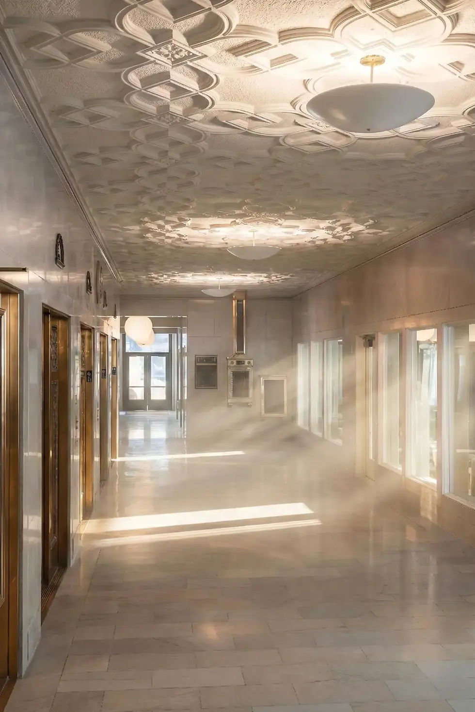 Historic plaster restoration at The Waymark Chattanooga done by Dream Team Finishes