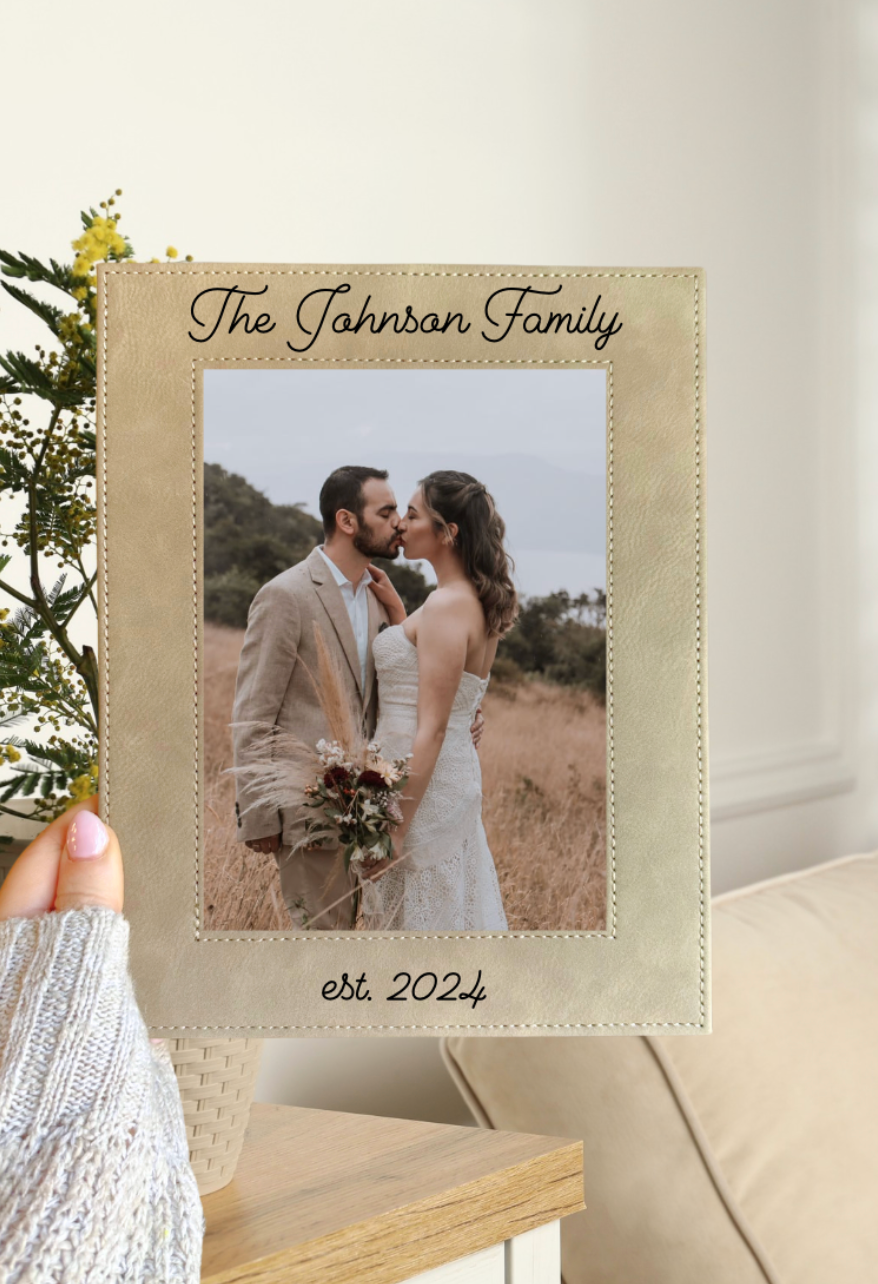 Personalized Leatherette Photo Frame