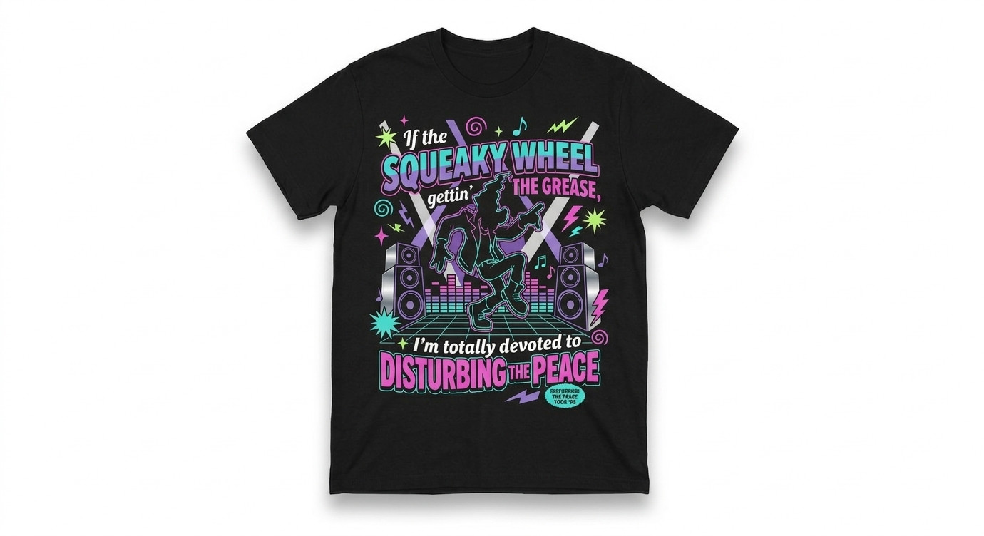 Disturbing the Peace" Retro '96 Tour Tee | 90s Nostalgia Graphic Shirt