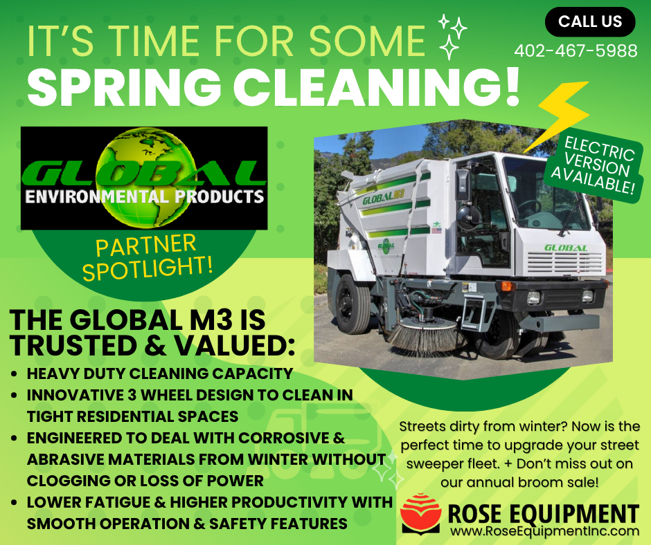 M3 Global Street Sweeper and its spring cleaning capacity
