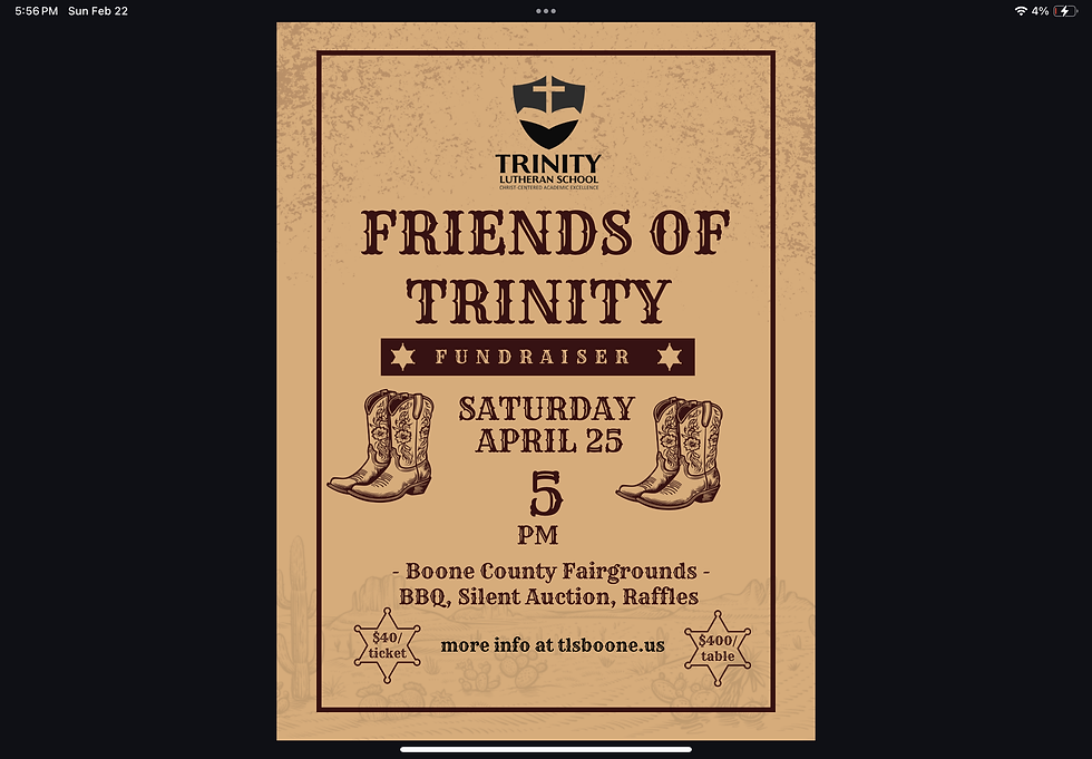 FRIENDS OF TRINITY FUNDRAISER