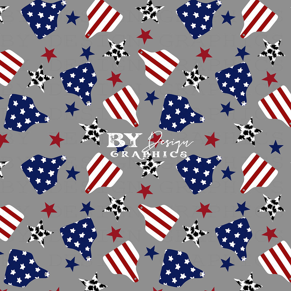 Patriotic Cow Tags