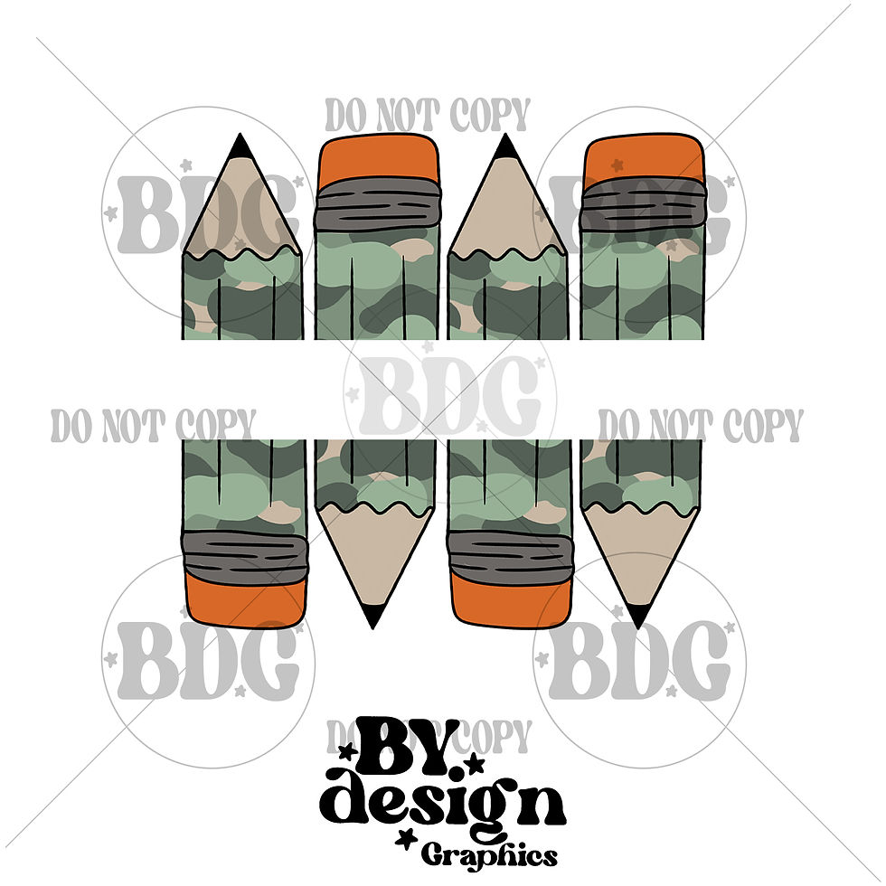 Camo Pencil (Blank) PNG