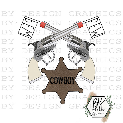 Cowboy Toy Guns PNG | BY Design Graphics