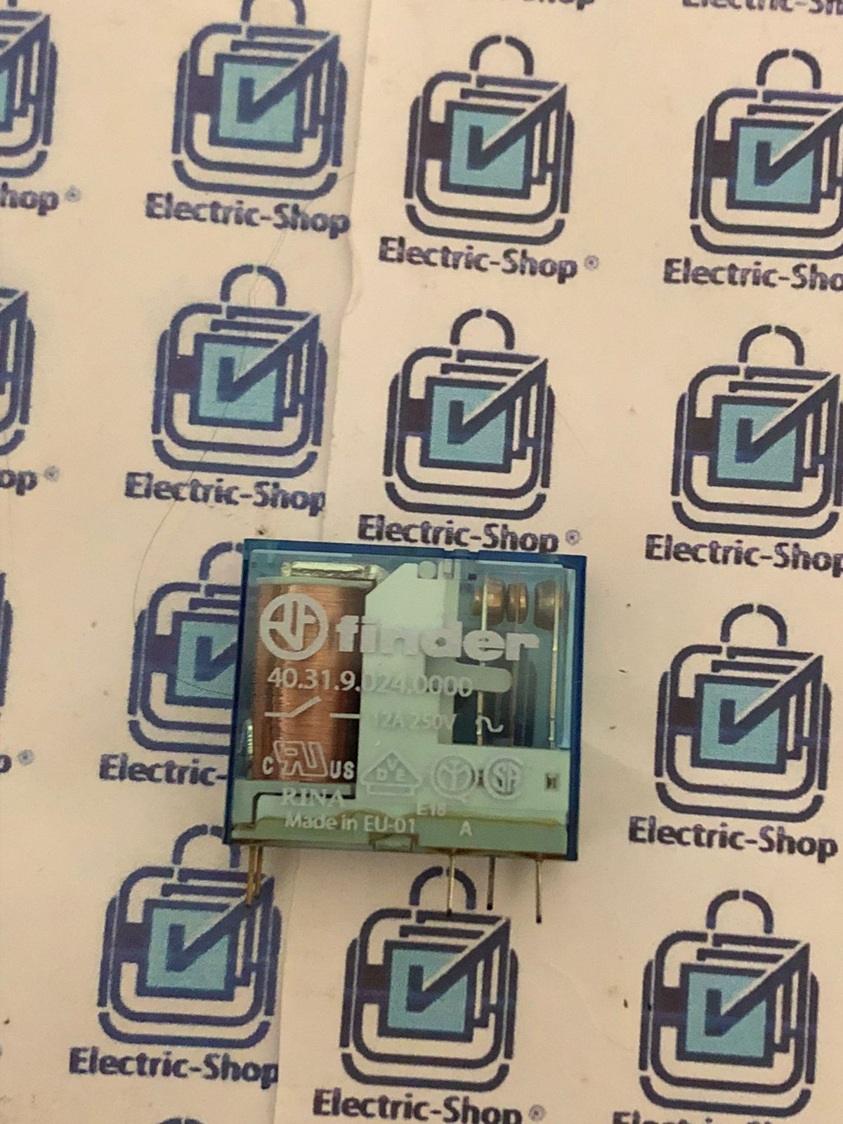 40.31.9.024.0000 FINDER RELEVADOR MINI 1CC 10A 24VDC 1P1T 5PIN F403190240000