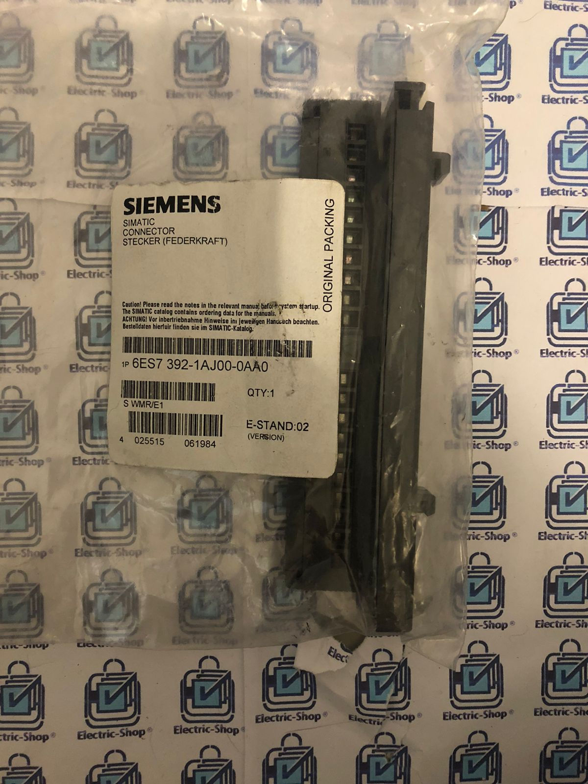 6ES7392-1AJ00-0AA0 Conector Frontal Para SIEMENS S7-300 - Para Módulos Con Conta