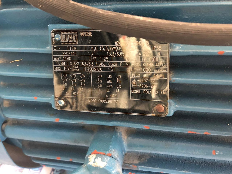 Y00536T3E112M Motor eléctrico horizontal marca WEG W22 “Eficiencia Premium IEC”