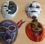 Resultado do concurso de máscaras de Halloween e Catrinas e Catrines