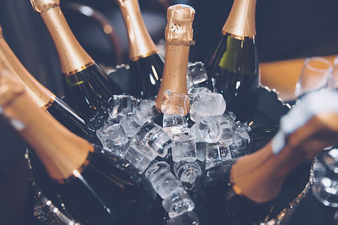 Champagne in ice ready to be served at a party