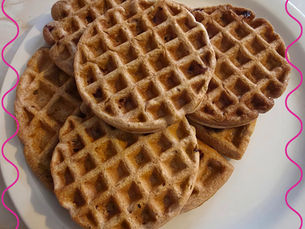 Whole wheat strawberry carrot waffles