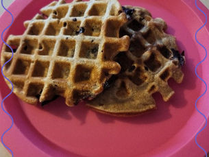 Whole Wheat Blueberry Waffles (Crispy & Fluffy)