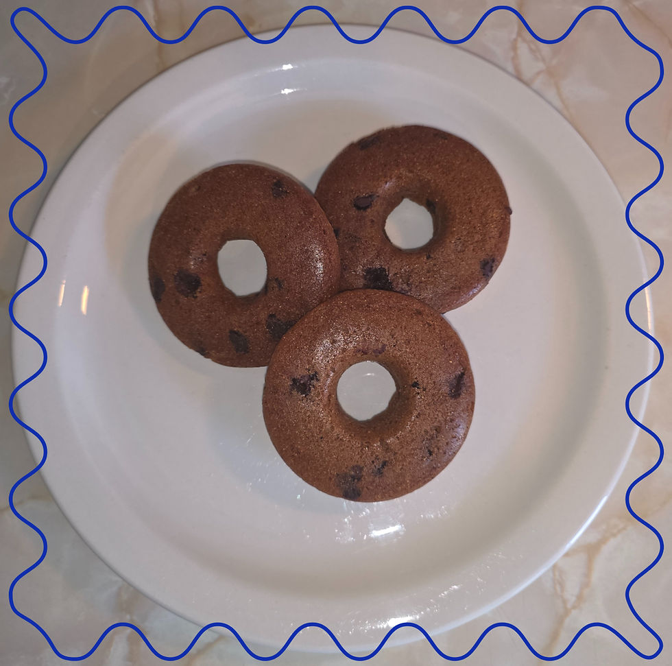 whole wheat baked chocolate chip donuts