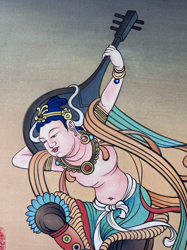 石造 敦煌飛天 浮彫りが琵琶を弾きま仕女 装飾品 禅意 卓上置物工芸品 美術品 石造 敦煌飛天 浮彫りが琵琶を弾きま仕女 装飾品 禅意 卓上