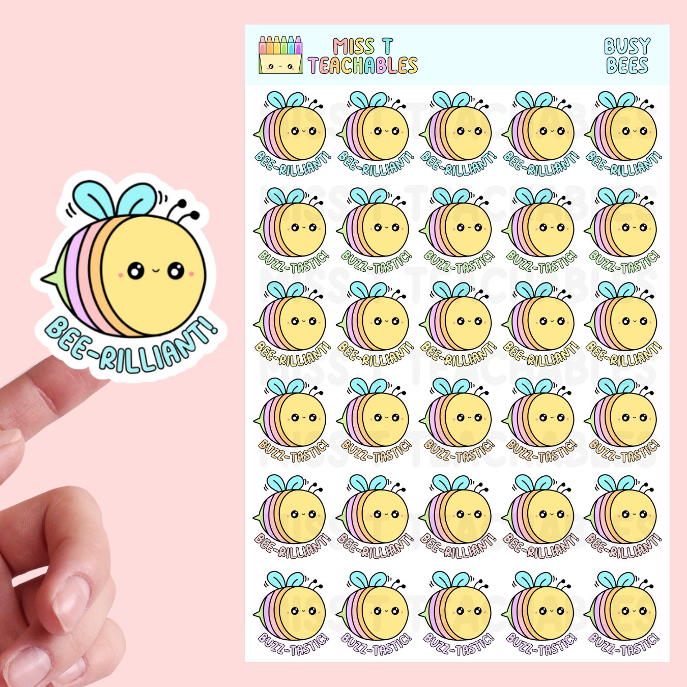 'Busy Bees' Teacher Sticker Pack