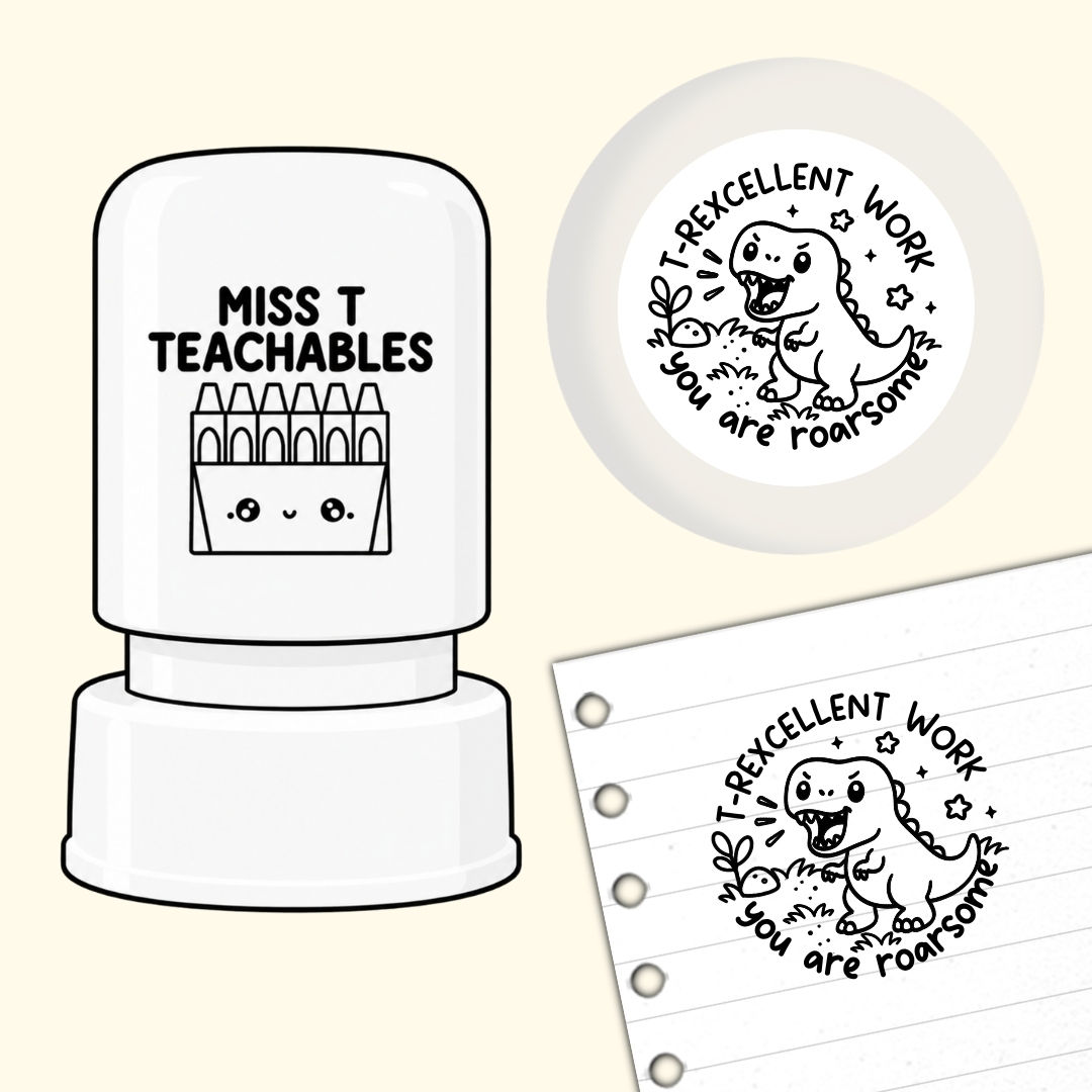 T-Rexcellent Work Teacher Stamp