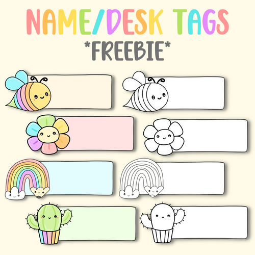 *FREEBIE* Name/Desk Tags | Miss T Teachables