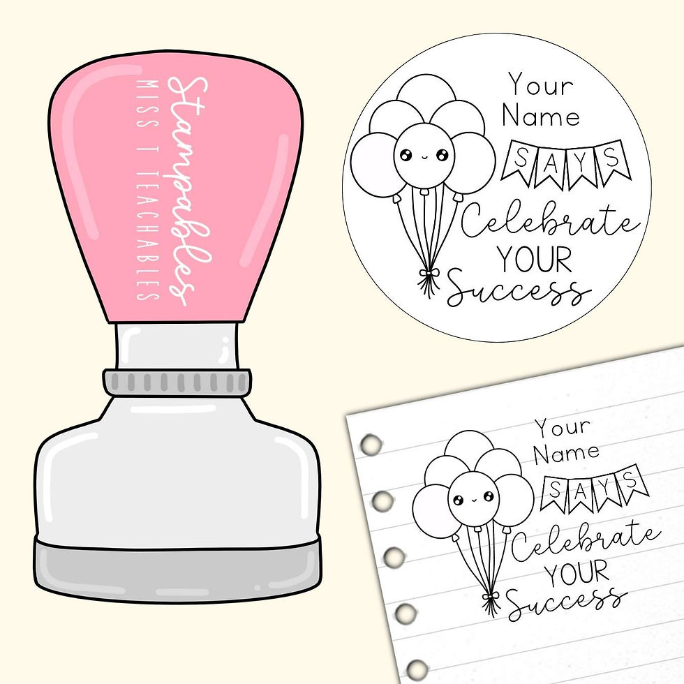 Celebrate Your Success Personalised Teacher Stamp