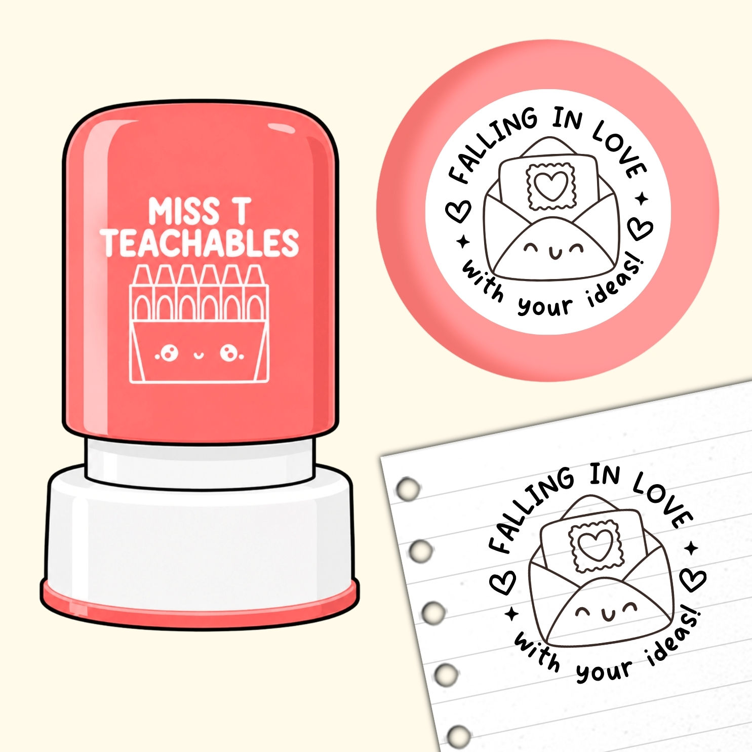 In Love With Your Ideas Valentine's Day Teacher Stamp