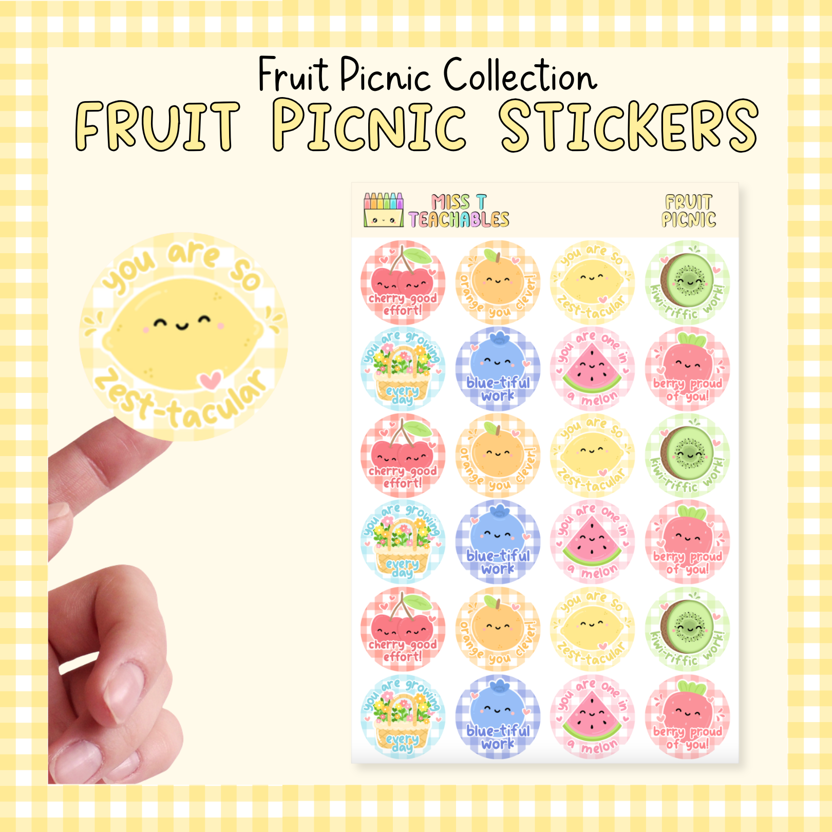 'Fruit Picnic' Teacher Sticker Pack