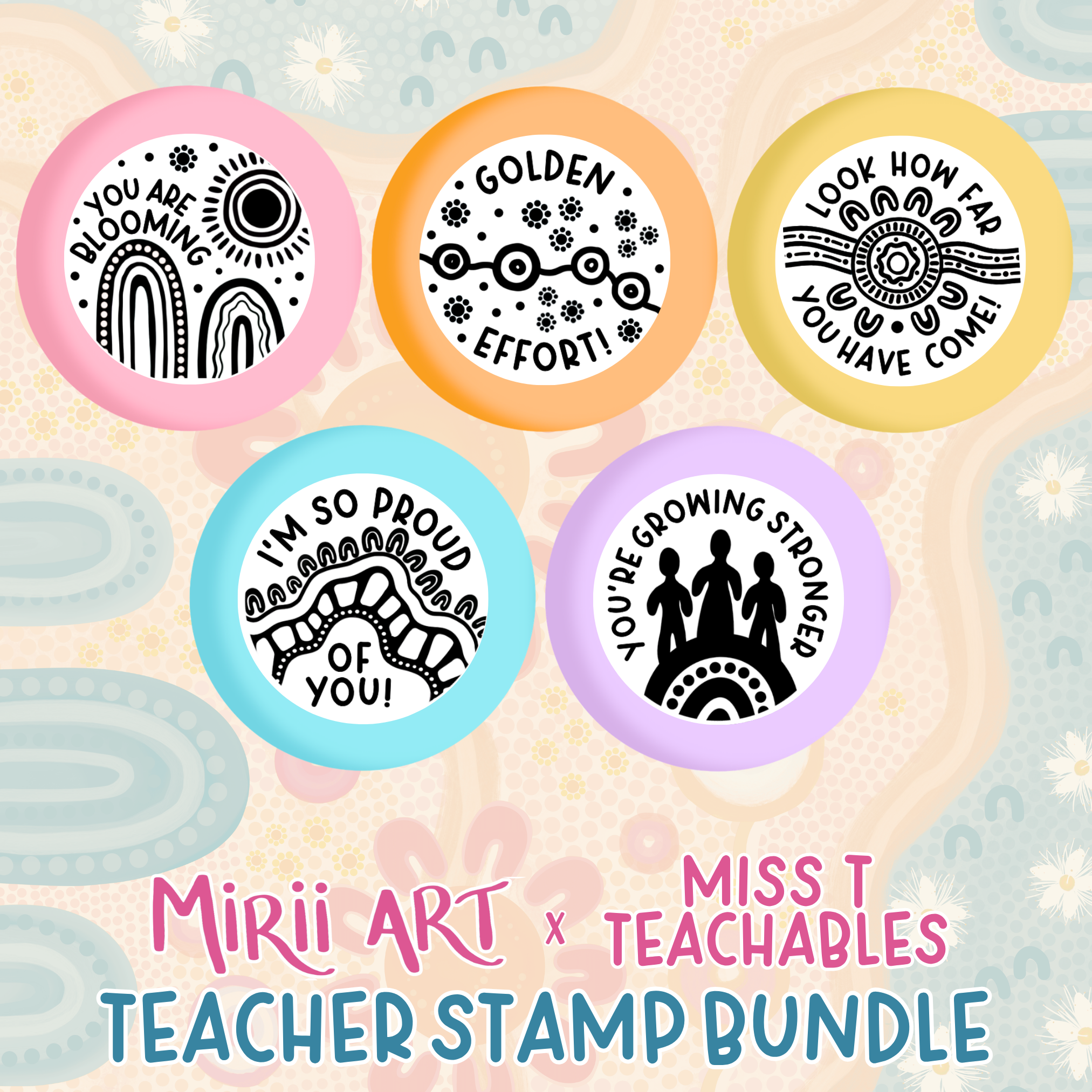 Mirii Art Teacher Stamp Bundle (Mirii Art x Miss T Teachables)