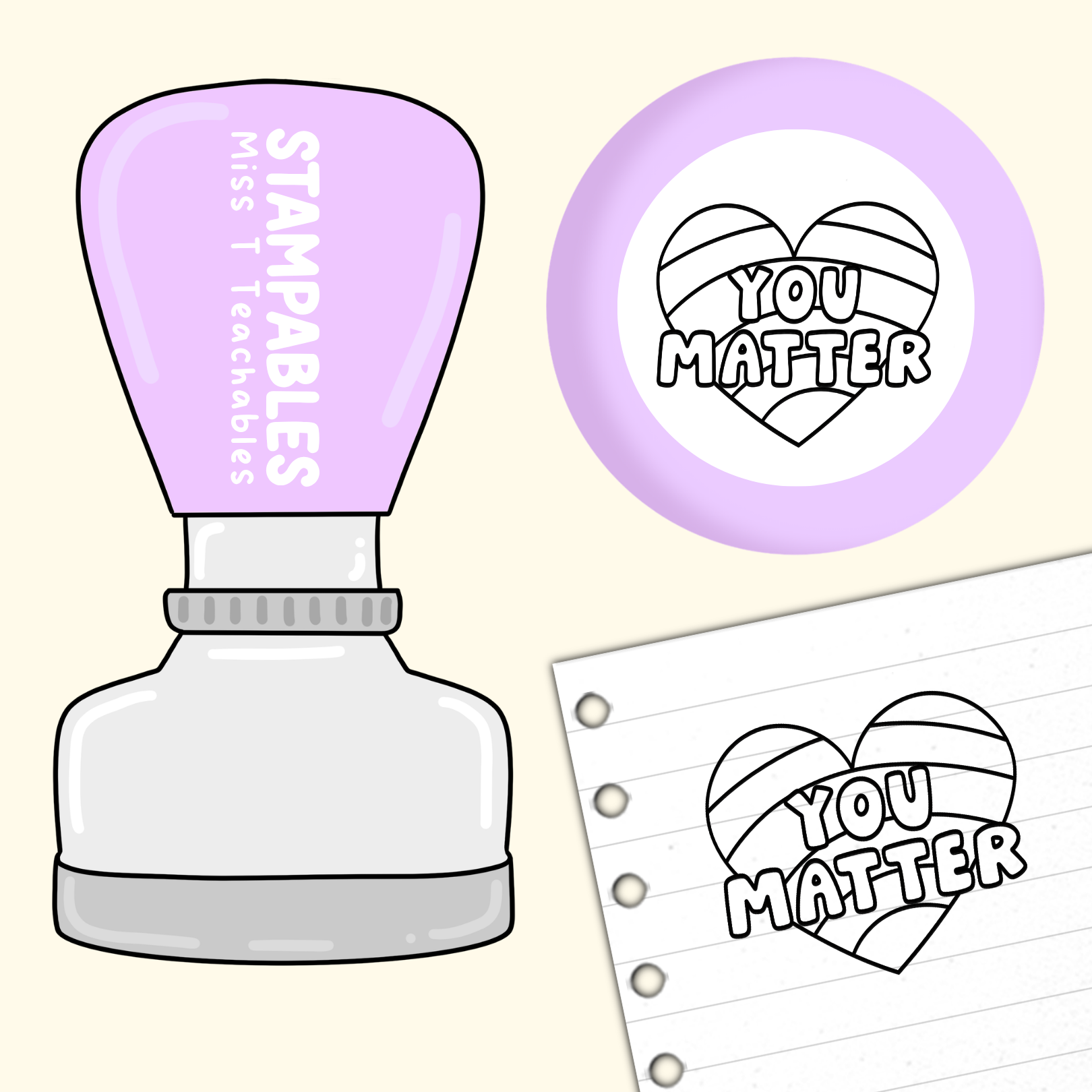 You Matter Teacher Stamp (Okay Doodle x Miss T Teachables)