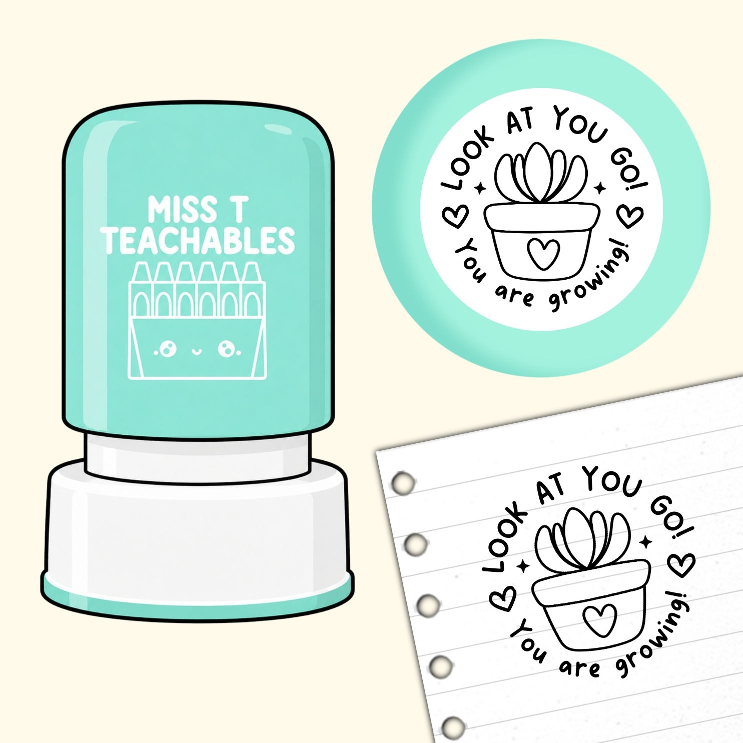 You are Growing Valentine's Day Teacher Stamp