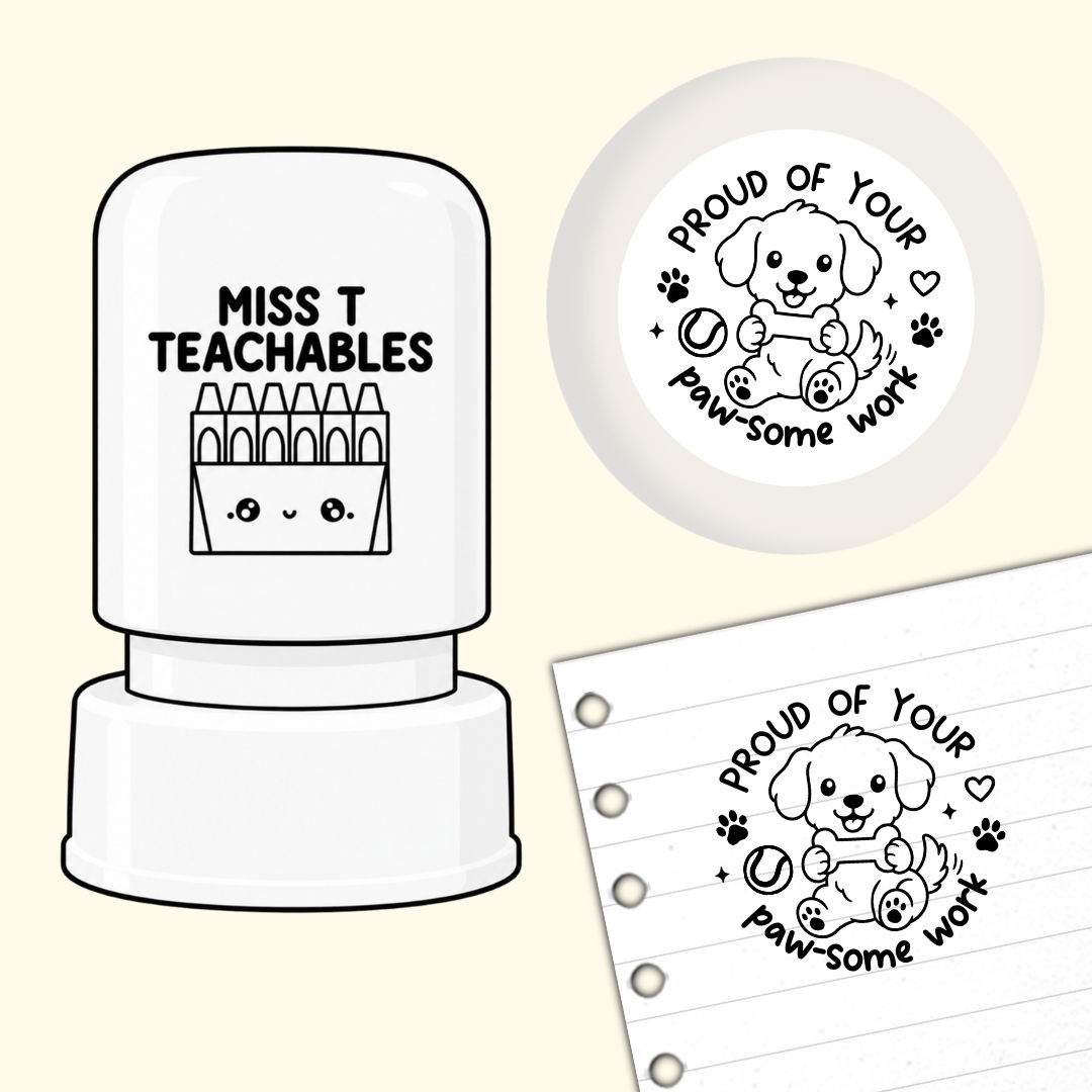 Pawsome Work Teacher Stamp