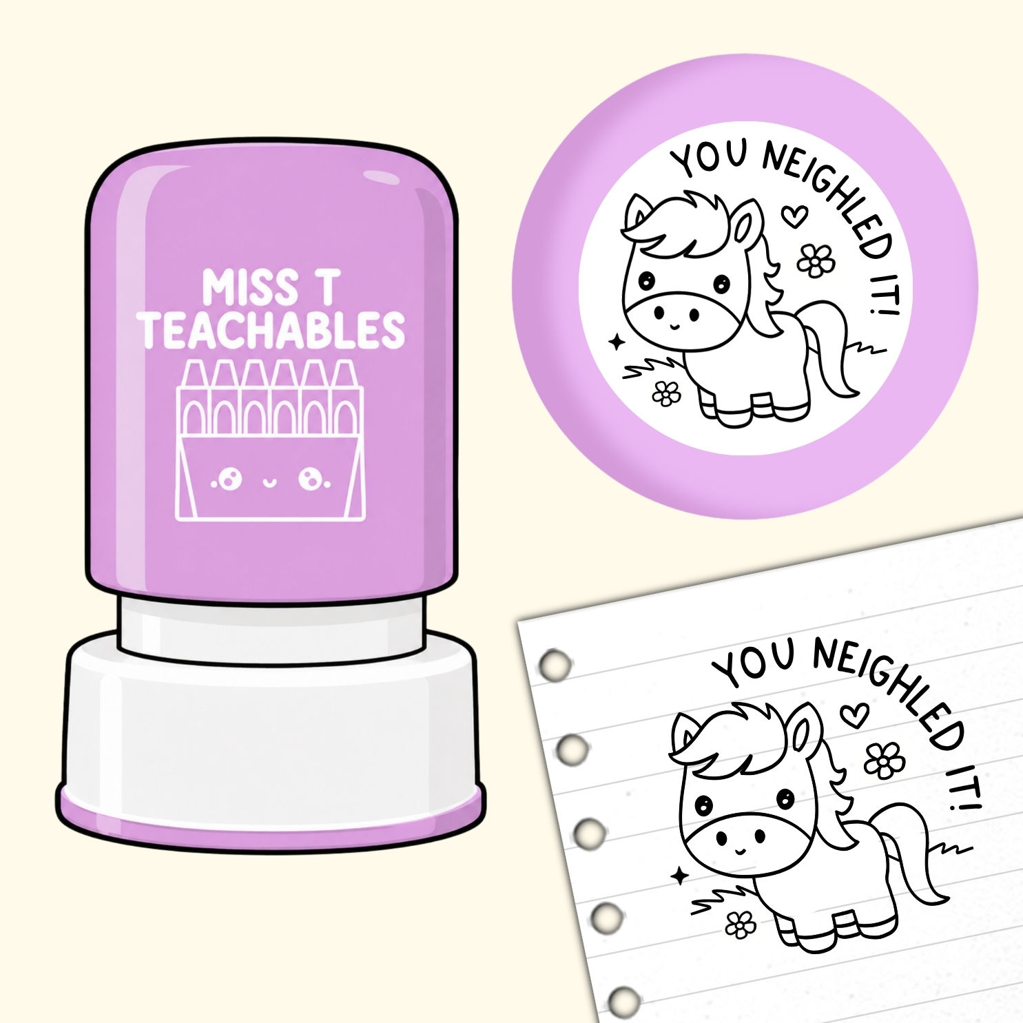 You Neighled It Horse Teacher Stamp