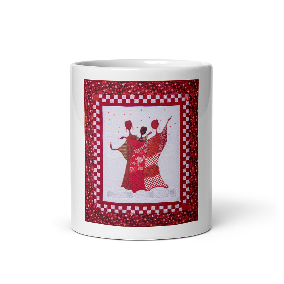 Thumbnail: Praise Team Praising White glossy mug