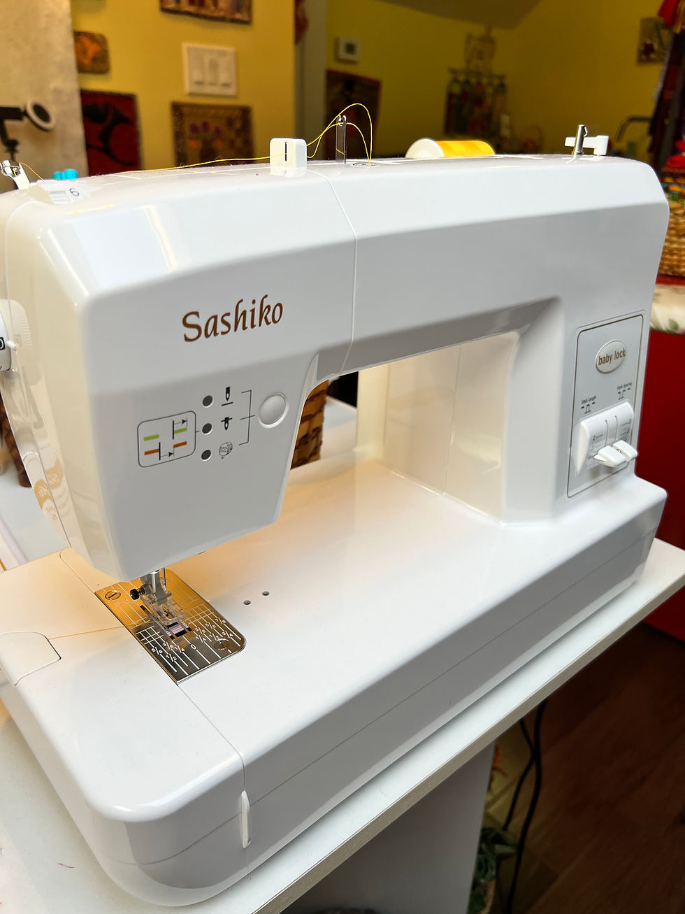 My Sashiko machine by Babylock was under my Christmas tree!