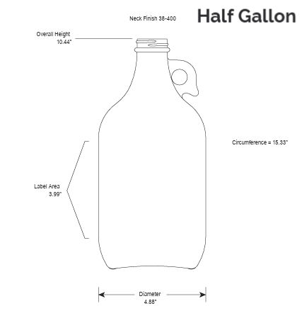 Thumbnail: Glass Jug with screw cap - Clear
