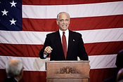 Politician on Poduim