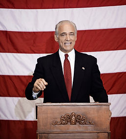 Politician on Poduim