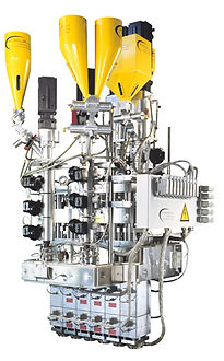High-quality blow moulding head from W.MULLER, designed for precision and optimal plastic product shaping