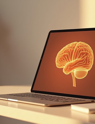 Início-Bem-vindo-- UM COMBUTADOR COM A UMAGEM DE UM CEREBRO