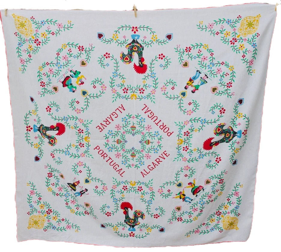 Miniatura: Preloved Portugal souvenir tablecloth, Souvenir Table Covering