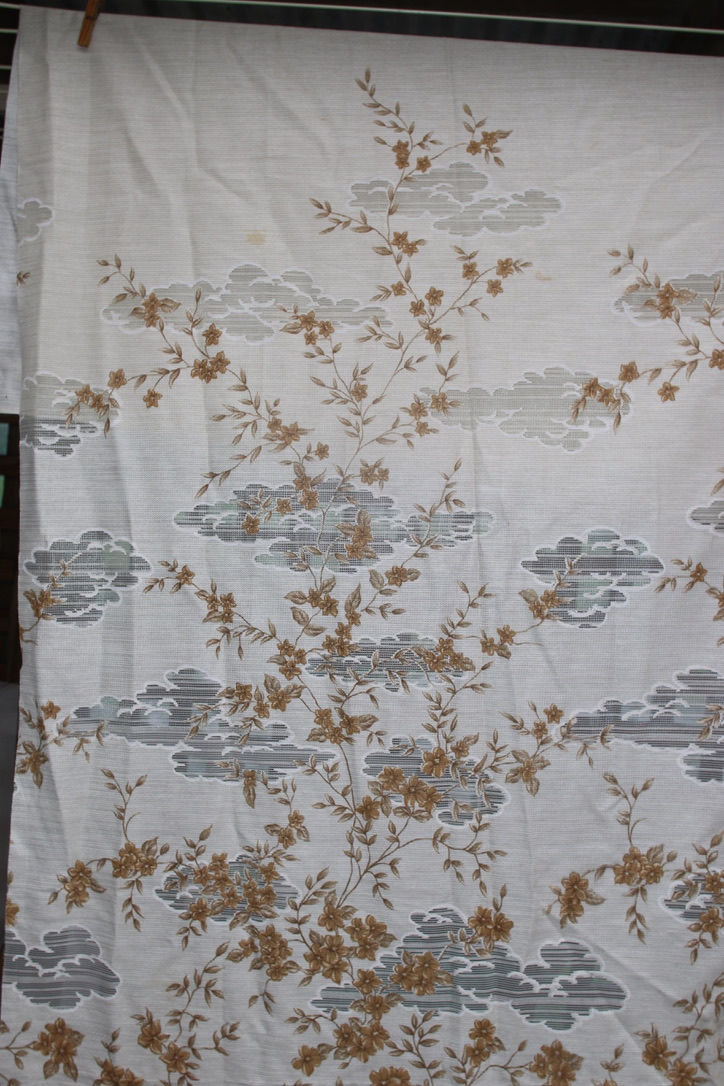 Miniatura: Preloved Vintage Curtain Material, Vintage Sheer Curtain Fabric