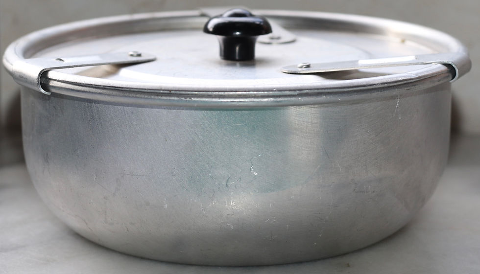 Thumbnail: Preloved shallow pudding steamer for classic steam puddings