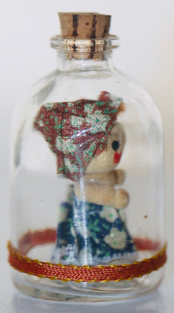 Миниатюра: Preloved Doll in a bottle ornament