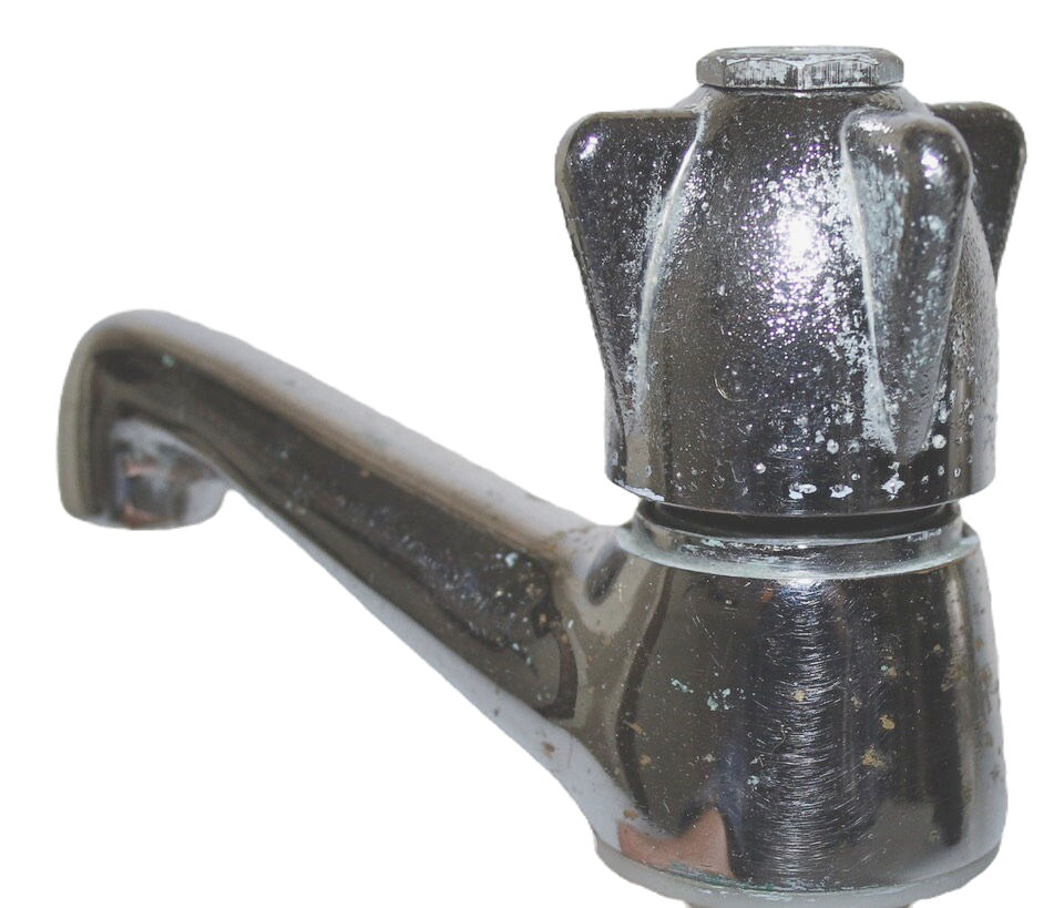 縮圖：Preloved Vintage metal water tap with spout, Metal Tapware