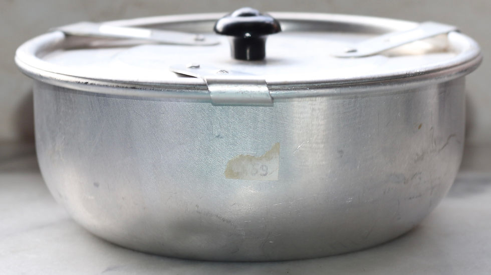 Thumbnail: Preloved shallow pudding steamer for classic steam puddings