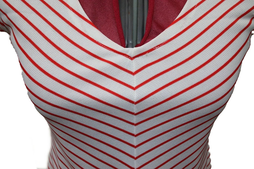 Preloved Size 12 Red Stripes Sun Dress