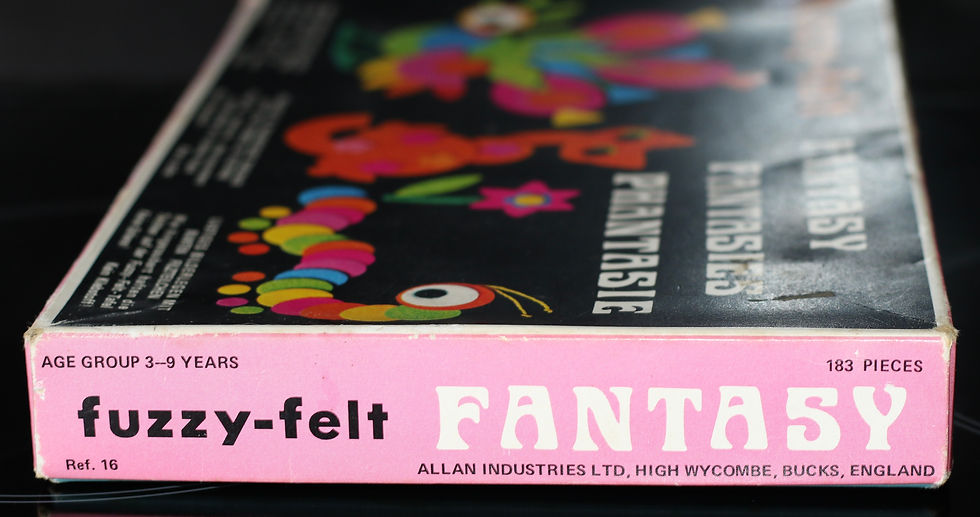 Миниатюра: Preloved Vintage Fuzzy-Felt Fantasy Game in original box, instructions included.